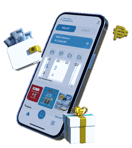Crypto reward wallet app with digital rewards and prize assets.